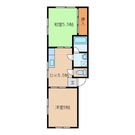 コーポＨＯＳＨＩＹＡの物件間取画像